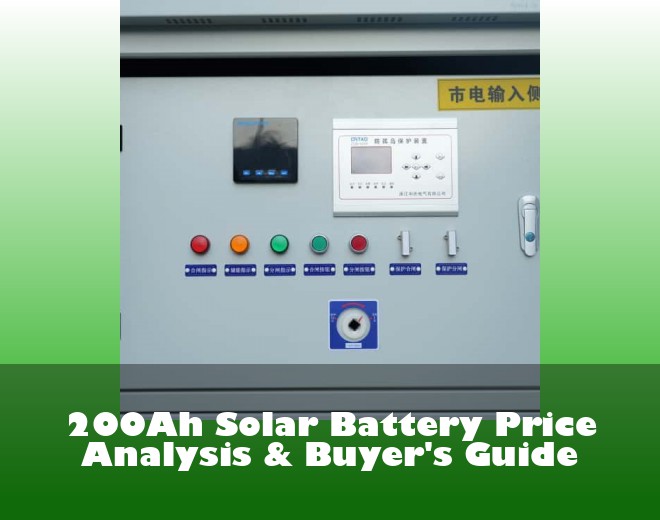 200Ah Solar Battery Price Analysis & Buyer's Guide